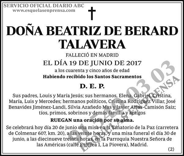Beatriz de Berard Talavera